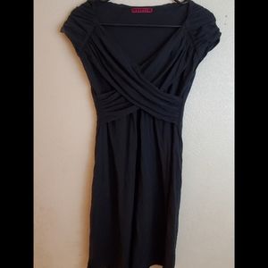 VELVET black wrap midi knit casual summer dress